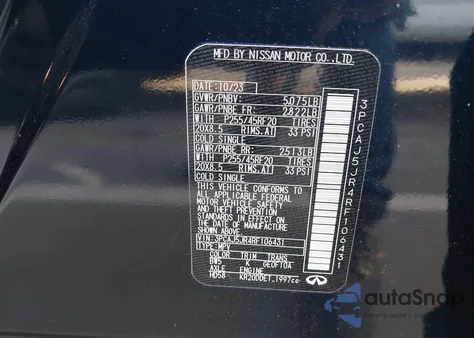 2024 Infiniti Qx55 Luxe Awd z USA, uszkodzony, nr VIN 3PCAJ5JR4RF106431